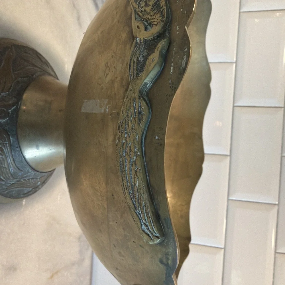 Vintage Brass Pedestal Punch/compote BowlES0003